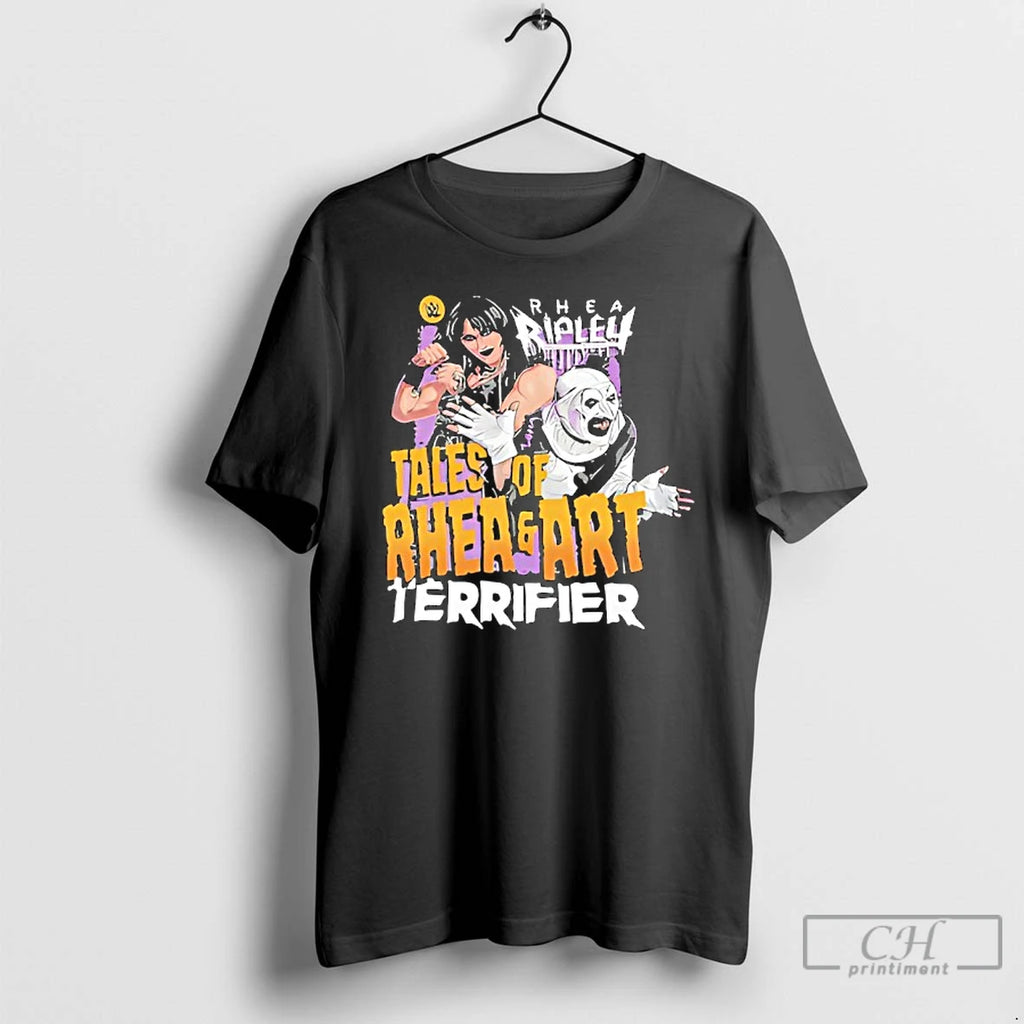 Classic Rhea Ripley Tales Of Rhea And Art Terrifier T-Shirts, Hoodie, Sweatshirt | PopFlextees.com