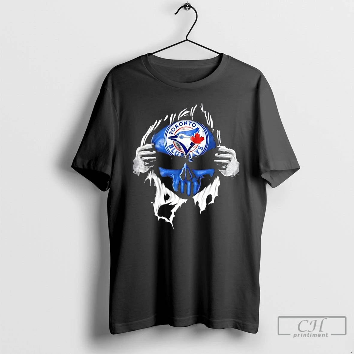 Classic Ripped From The Chest Skull Deep Toronto Blue Jays Till The Grave T Shirts Hoodie, Sweatshirt | PopFlextees.com