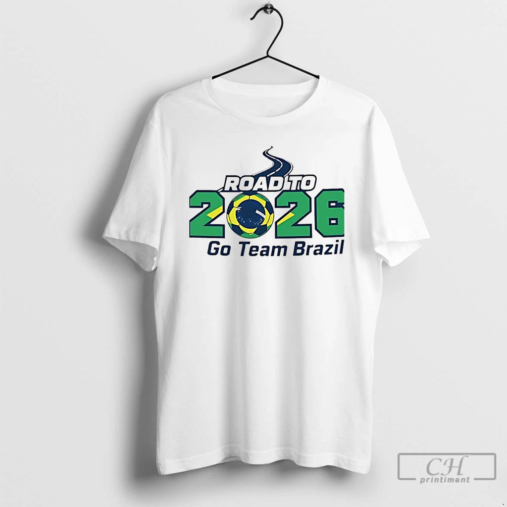 Classic Road To 2026 Go Team Brazil Fan Gear Soccer Christmas T-Shirts, Hoodie, Sweatshirt | PopFlextees.com