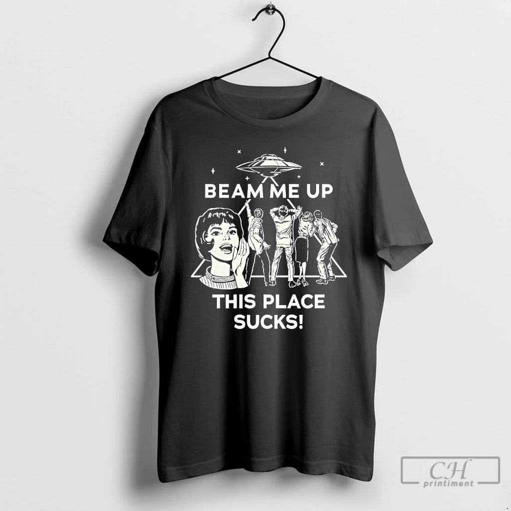 Classic Robin Buckley Wearing Beam Me Up This Place Sucks T-Shirts, Hoodie, Sweatshirt | PopFlextees.com