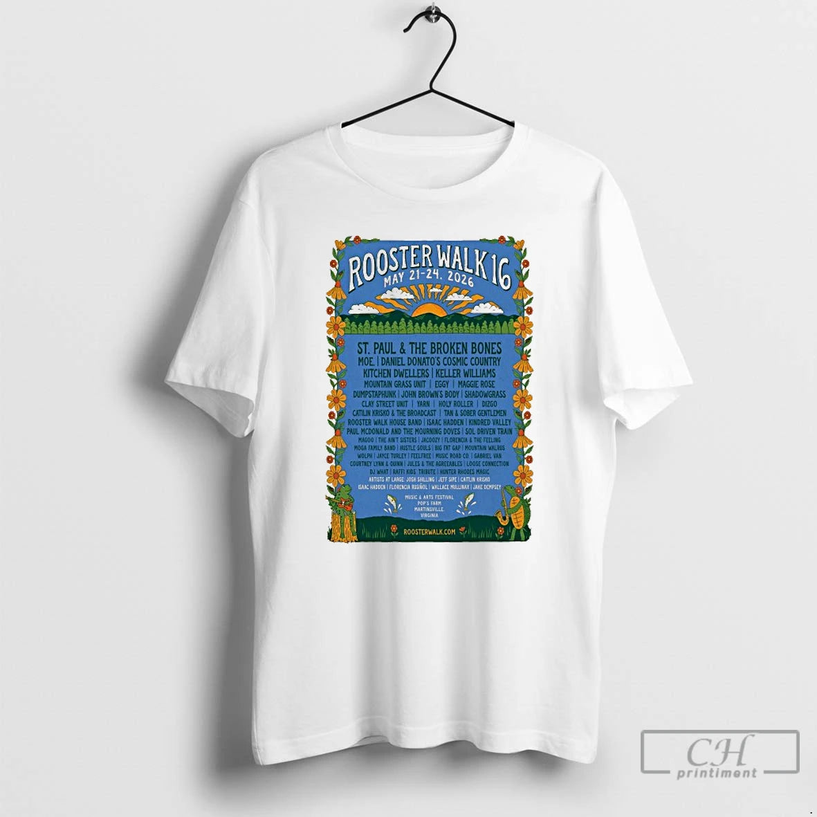 Classic Rooster Walk 16 Pops Farm Martinsville Va May 21 24 2026 T Shirts Sweater Hoodie, Sweatshirt | PopFlextees.com