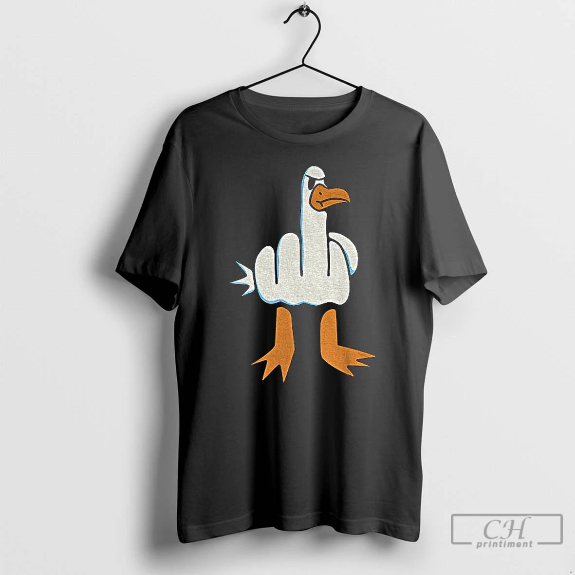 Classic Rude Seagull Middle Finger Funny T-Shirts, Hoodie, Sweatshirt | PopFlextees.com