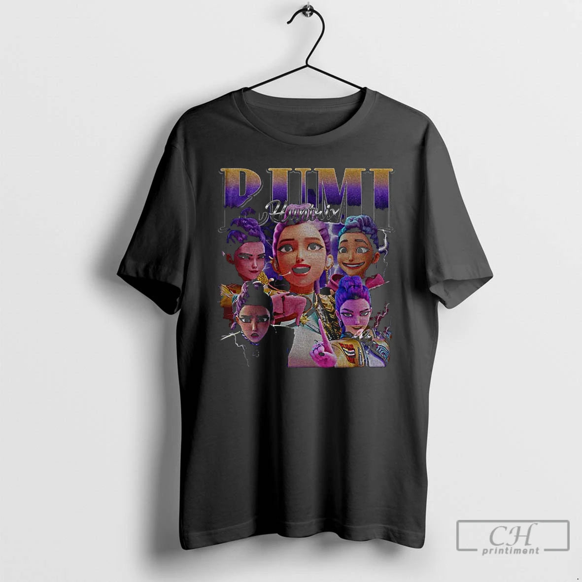 Classic Rumi Huntrix Kpop Demon Hunters 90s Bootleg T-Shirts, Hoodie, Sweatshirt | PopFlextees.com