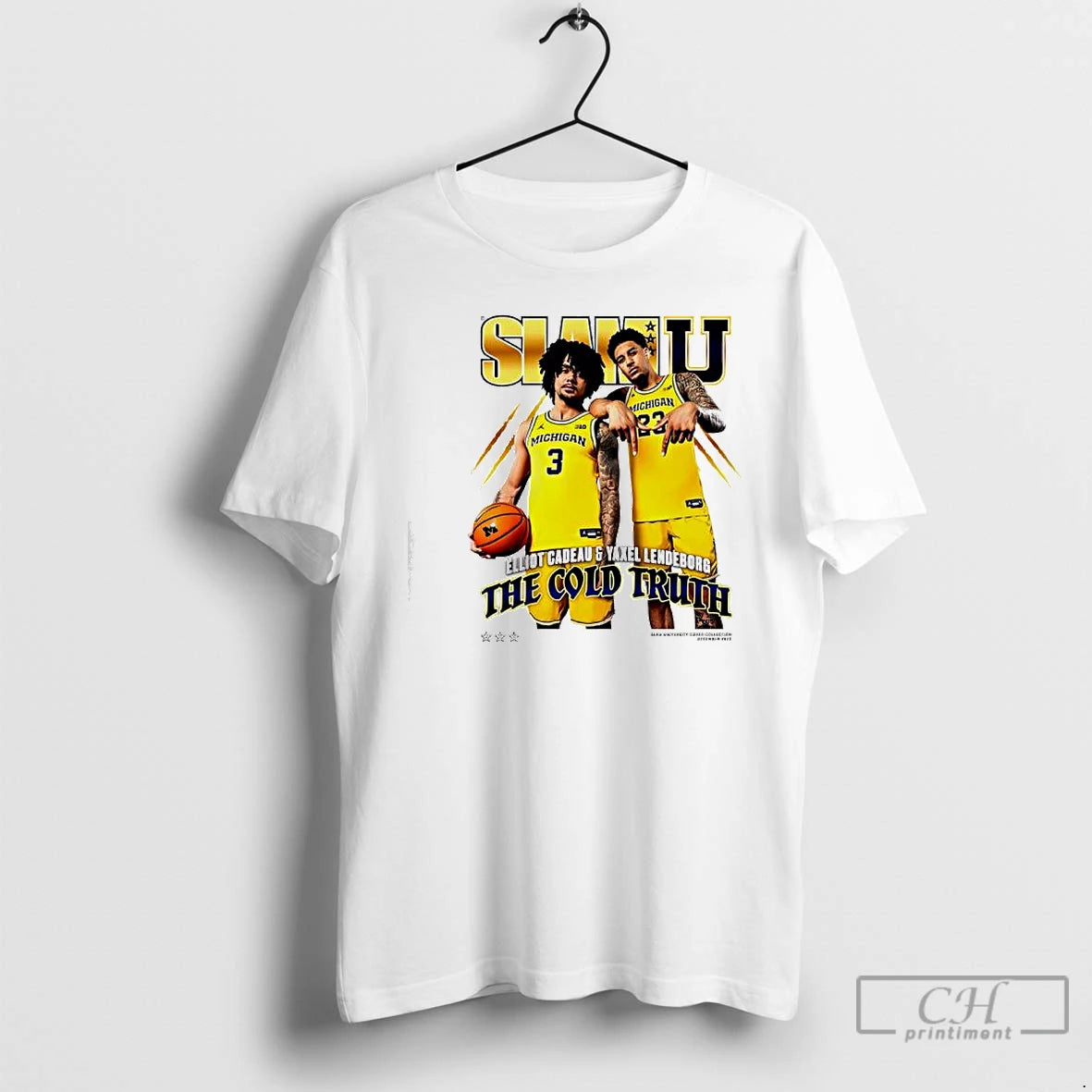 Classic Slam Elliot Cadeau Yaxel Lendeborg The Cold Truth Michigan Jersey T-Shirts, Hoodie, Sweatshirt | PopFlextees.com