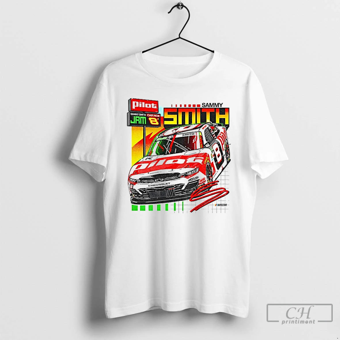 Classic Sammy Smith Nascar Pilot Jrm Car No 8 Chevrolet Racing T-Shirts, Hoodie, Sweatshirt | PopFlextees.com