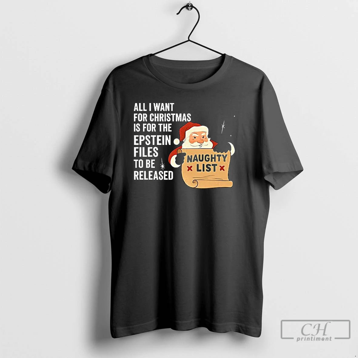Classic Santa All I Want For Christmas Is For The Epstein Files Naughty List T-Shirts, Hoodie, Sweatshirt | PopFlextees.com