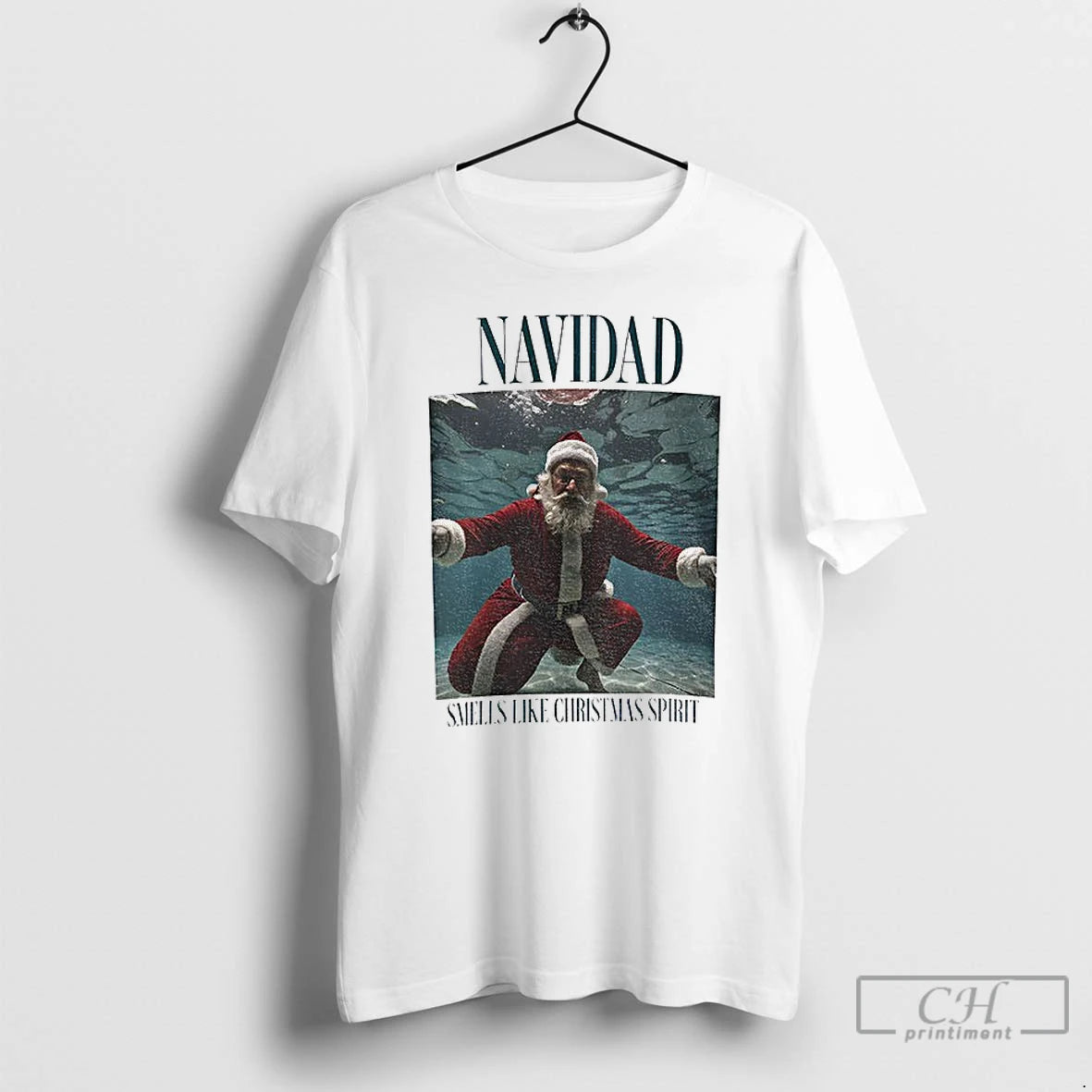Classic Santa Claus Navidad Smells Like Christmas Spirit Merry Christmas T-Shirts, Hoodie, Sweatshirt | PopFlextees.com