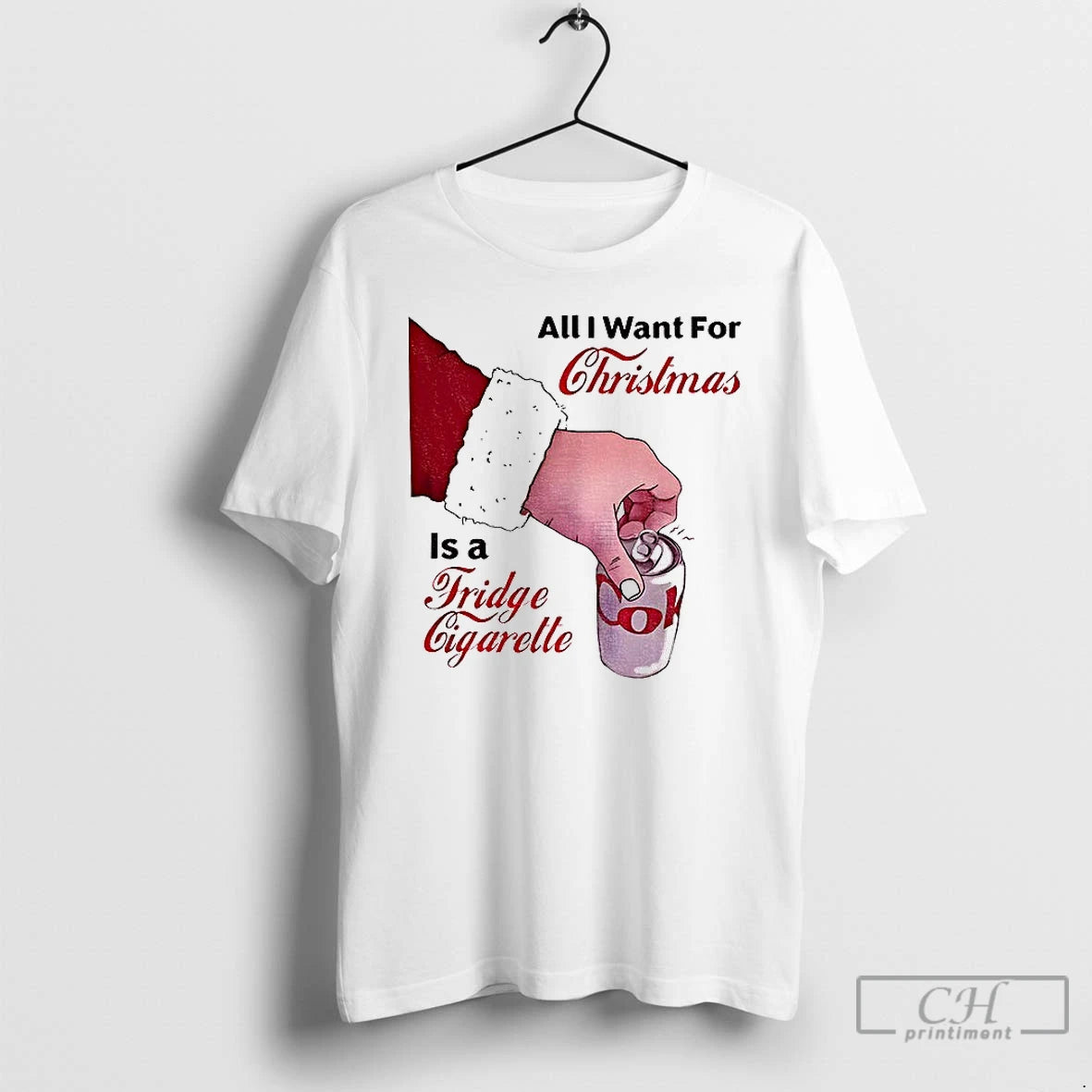 Classic Santa Claus All I Want For Christmas Is A Fridge Cigarette T Shirts Sweater Hoodie, Sweatshirt | PopFlextees.com