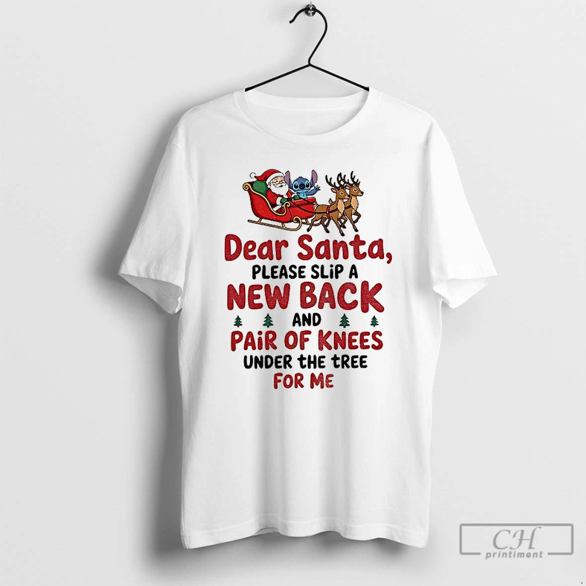 Classic Santa Claus Dear Santa Please Slip A New Back And Pair Of Knees Under T-Shirts, Hoodie, Sweatshirt | PopFlextees.com