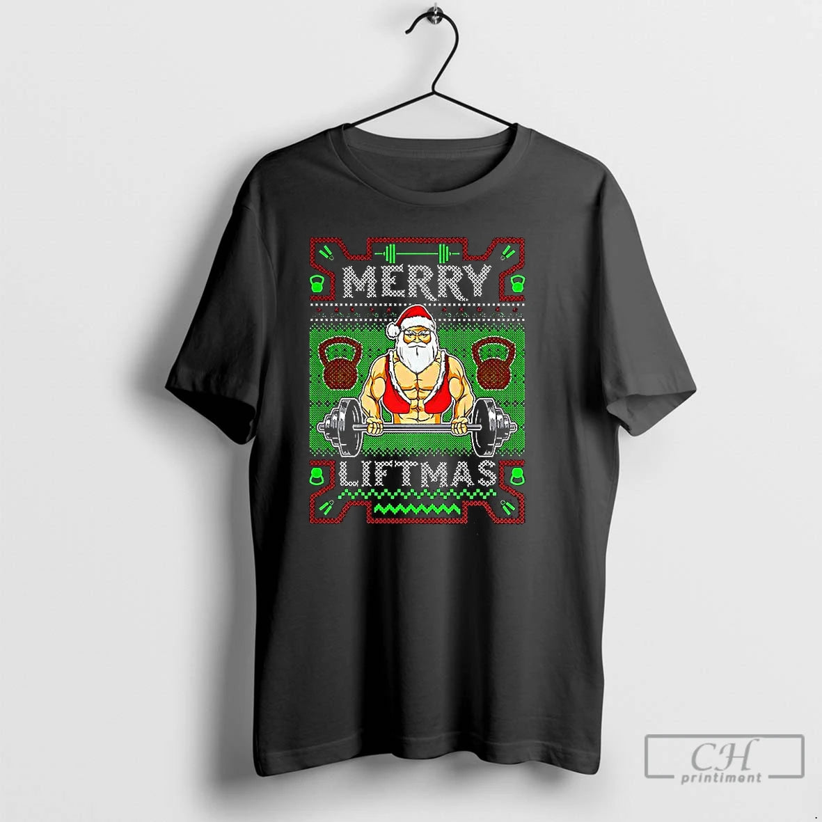 Classic Santa Merry Liftmas Strength Christmas T-Shirts, Hoodie, Sweatshirt | PopFlextees.com