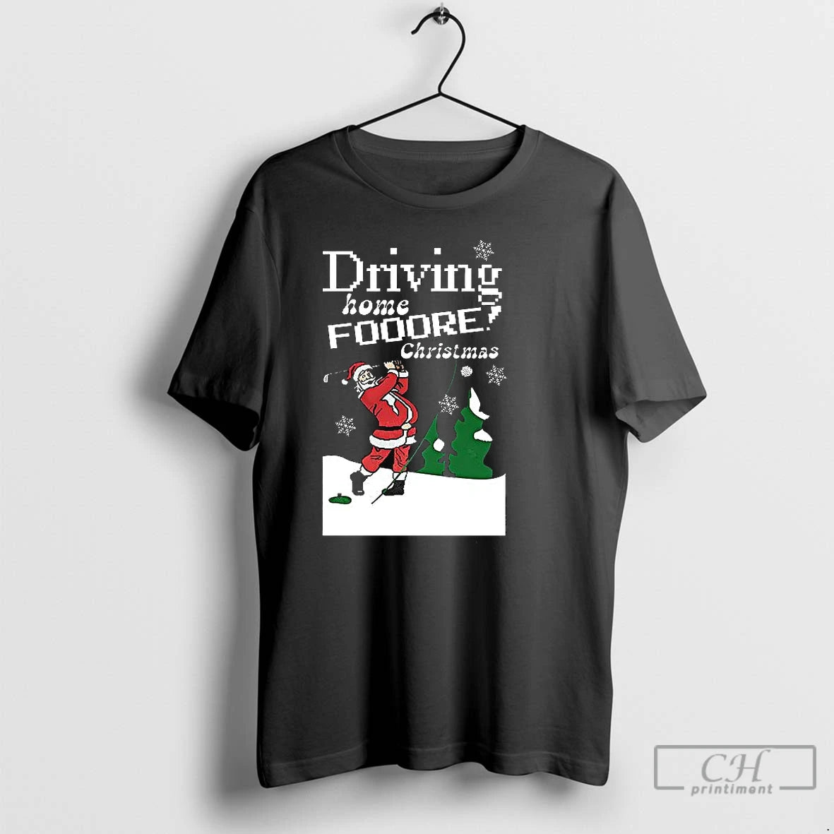 Classic Santa Driving Home Fooore Christmas Funny Golf Xmas T-Shirts, Hoodie, Sweatshirt | PopFlextees.com