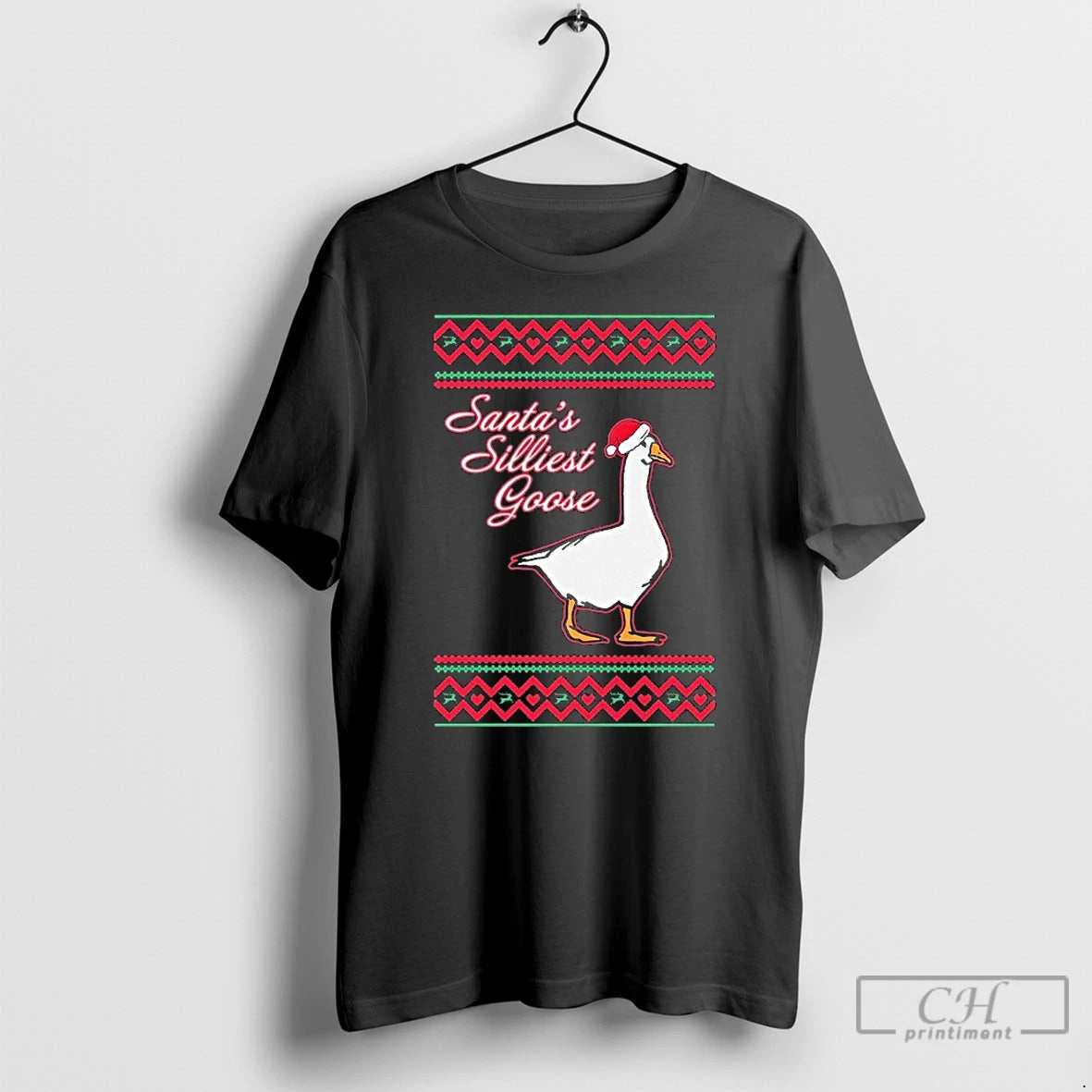 Classic Santas Silliest Goose Tacky Ugly Christmas T-Shirts, Hoodie, Sweatshirt | PopFlextees.com