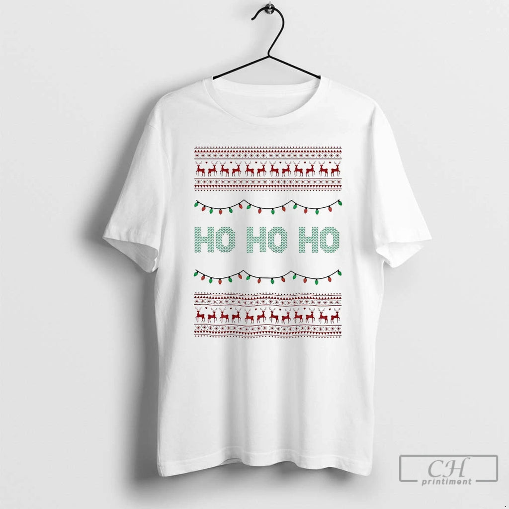 Classic Santas Ho Ho Ho Ugly Christmas T-Shirts, Hoodie, Sweatshirt | PopFlextees.com