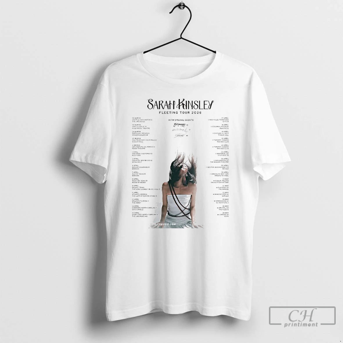 Classic Sarah Kinsley The Fleeting Tour 2026 Tour Dates T-Shirts, Hoodie, Sweatshirt | PopFlextees.com