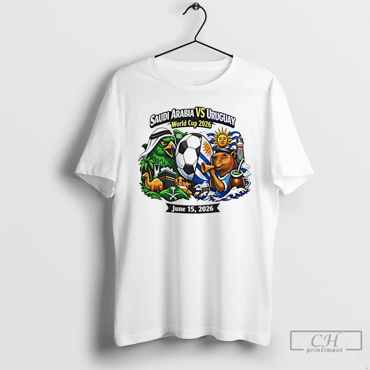 Classic Saudi Arabia Vs Uruguay 2026 World Cup Mascot T-Shirts, Hoodie, Sweatshirt | PopFlextees.com