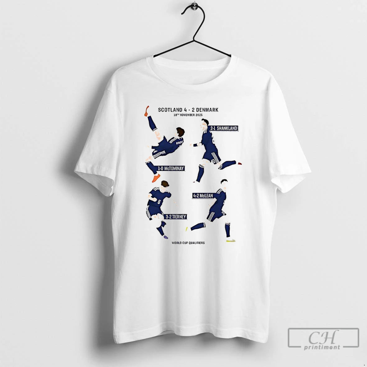 Classic Scotland 4 2 Denmark World Cup Qualifiers 2026 Goals Of The Players T Shirts Hoodie, Sweatshirt | PopFlextees.com