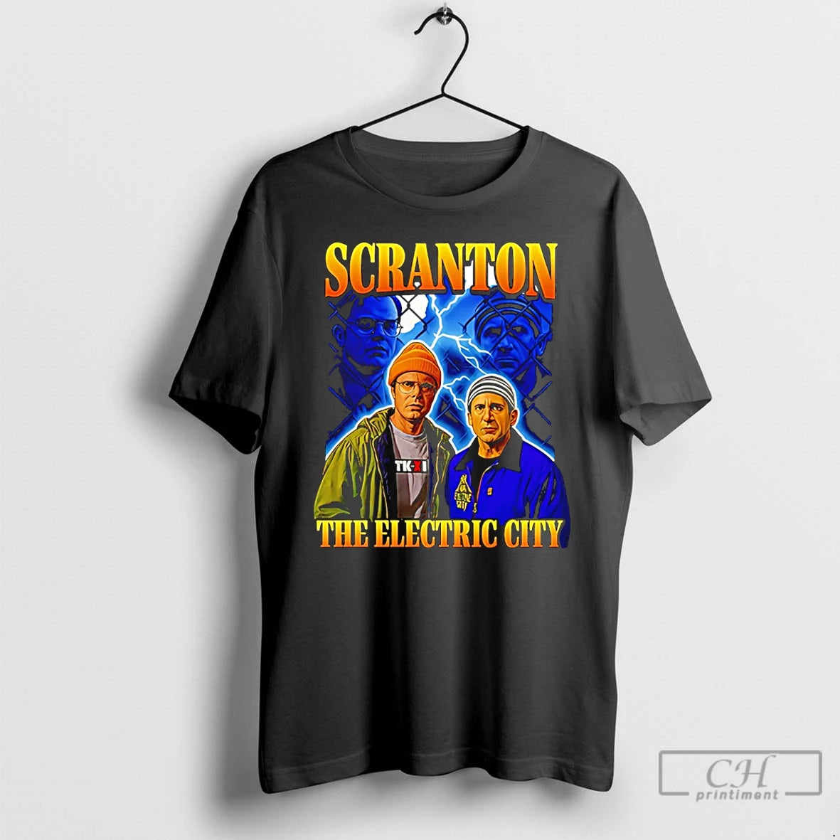 Classic Scranton The Electric City Graphic T-Shirts, Hoodie, Sweatshirt | PopFlextees.com