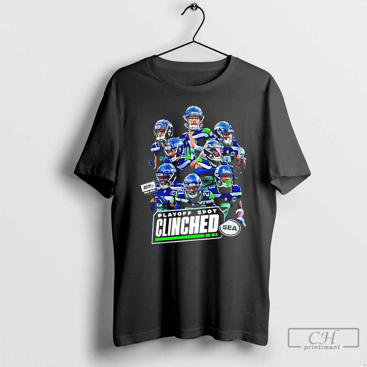 Classic Seahawks Playoff Spot Clinched 2025 T-Shirts, Hoodie, Sweatshirt | PopFlextees.com