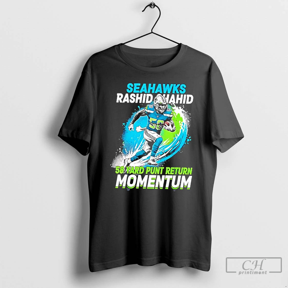 Classic Seahawks Rashid Shaheed 58 Yard Punt Return Momentum T-Shirts, Hoodie, Sweatshirt | PopFlextees.com