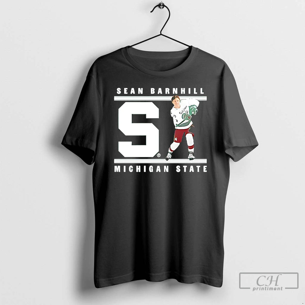 Classic Sean Barnhill Michigan State Hockey Illustrated Christmas T-Shirts, Hoodie, Sweatshirt | PopFlextees.com