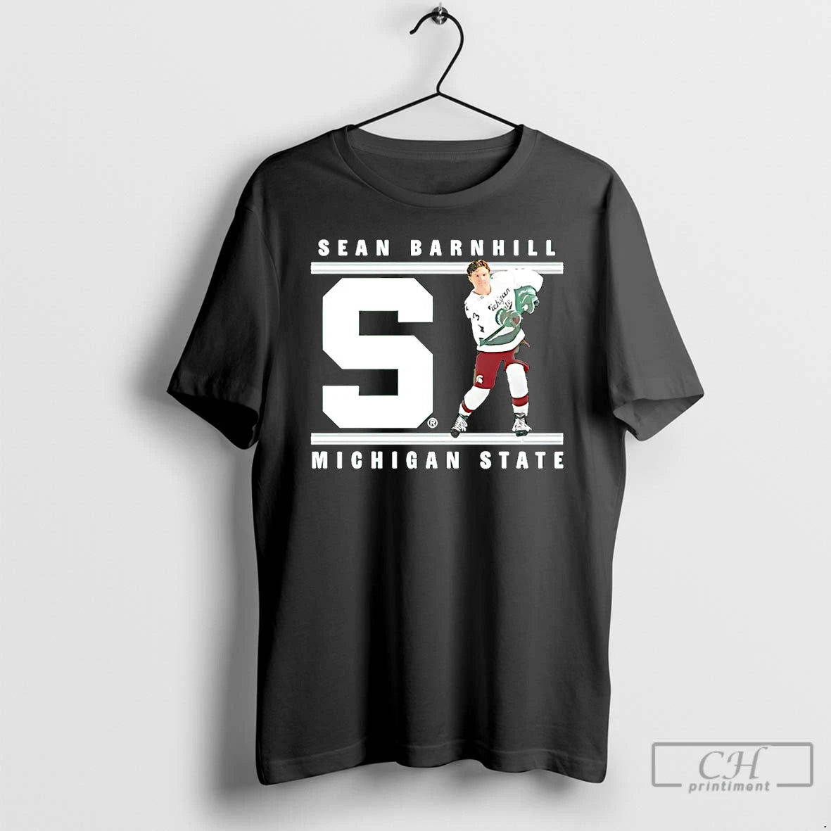 Classic Sean Barnhill Michigan State Hockey Illustrated Christmas T-Shirts, Hoodie, Sweatshirt | PopFlextees.com