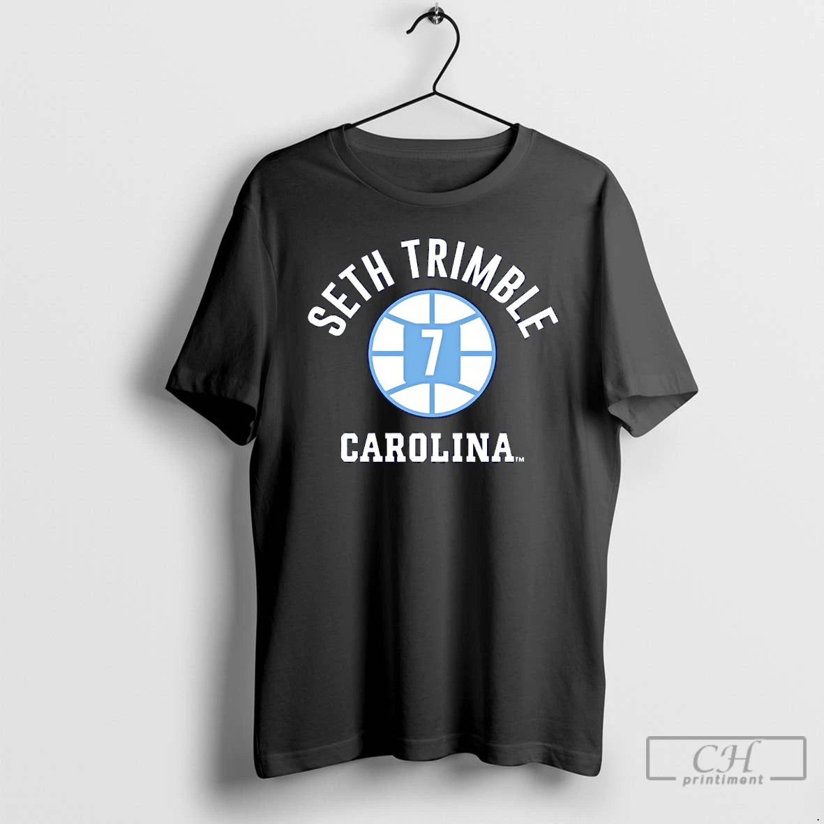 Classic Seth Trimble 7 Unc Basketball Player Name And Number Ball T-Shirts, Hoodie, Sweatshirt | PopFlextees.com