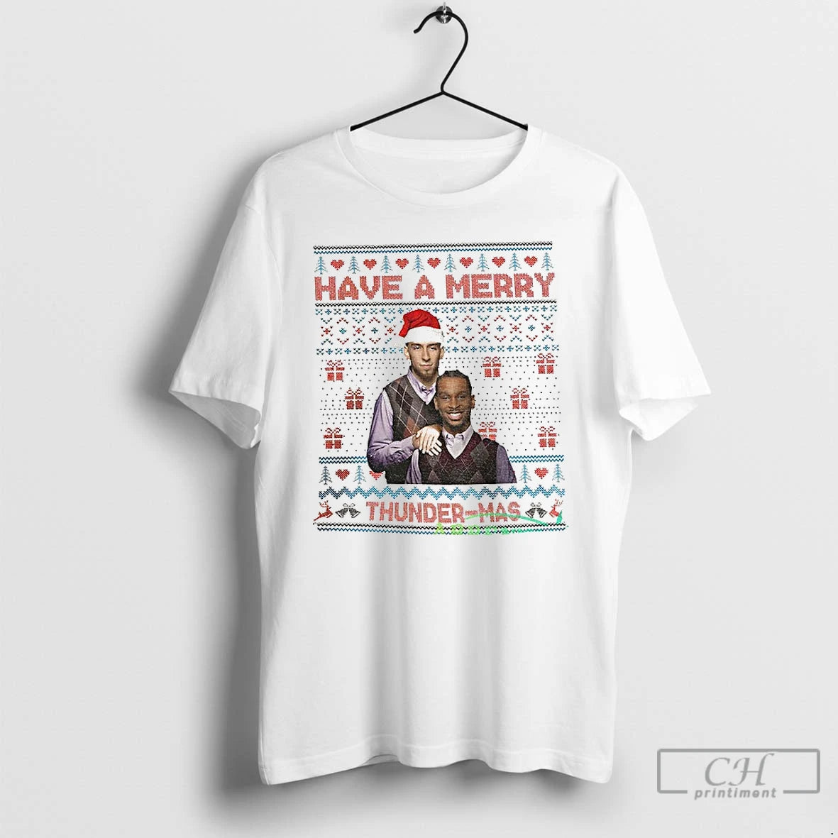 Classic Shaivonte Aician And Chet Holmgren Oklahoma City Thunder Stepbrothers Have A Merry Thunder Mas T-Shirts, Hoodie,...