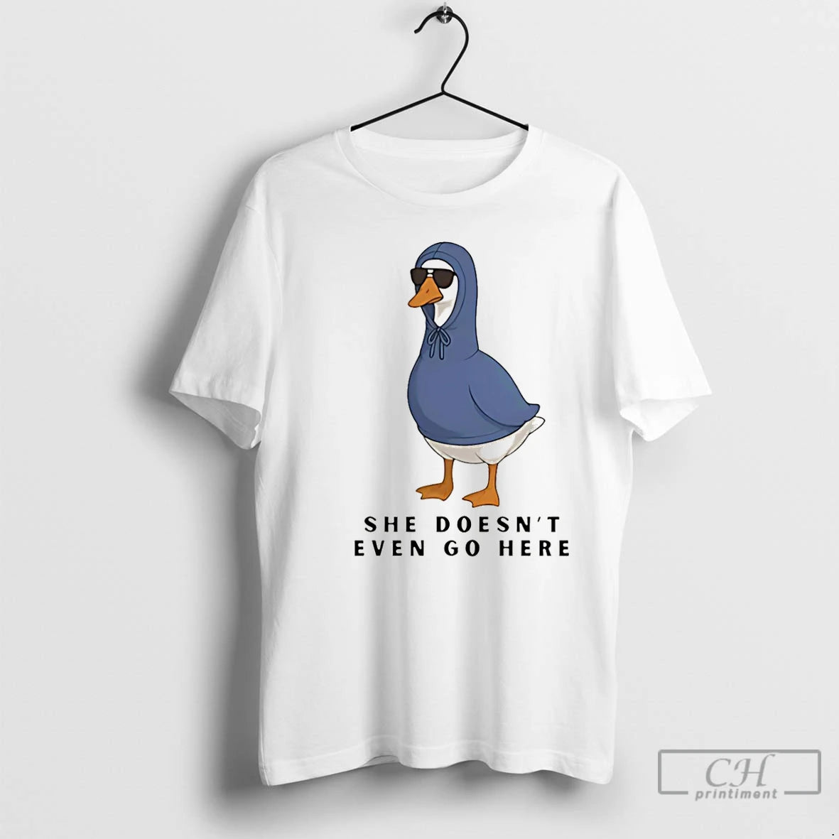 Classic She Doesnt Even Go Here Duck Christmas T-Shirts, Hoodie, Sweatshirt | PopFlextees.com