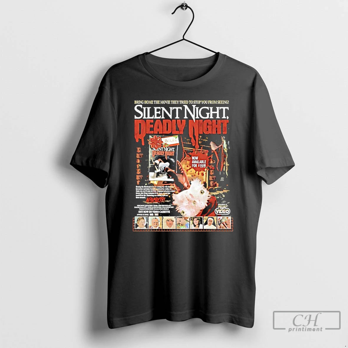 Classic Silent Night Deadly Night Now On Videocassette T-Shirts, Hoodie, Sweatshirt | PopFlextees.com