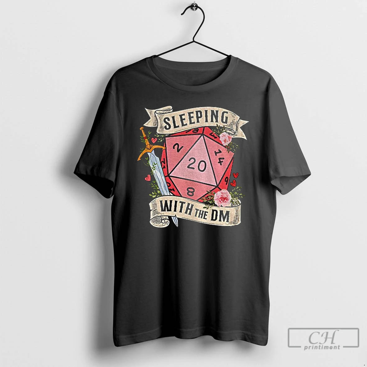 Classic Sleeping With The Dm Funny Dungeon Master Gamer Couple T-Shirts, Hoodie, Sweatshirt | PopFlextees.com