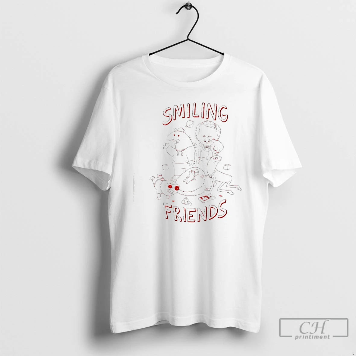 Classic Smiling Friends Group Line Characters T-Shirts, Hoodie, Sweatshirt | PopFlextees.com