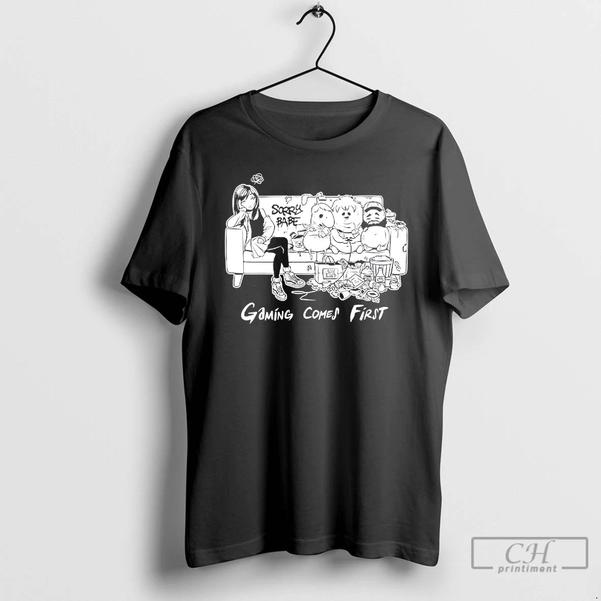Classic Sorry Babe Gaming Comes First T-Shirts, Hoodie, Sweatshirt | PopFlextees.com