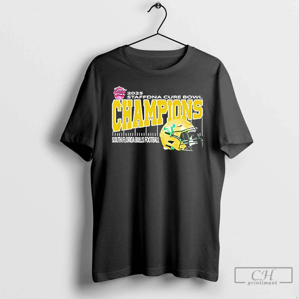 Classic South Florida Bulls 2025 Cure Bowl Champions Helmet T-Shirts, Hoodie, Sweatshirt | PopFlextees.com