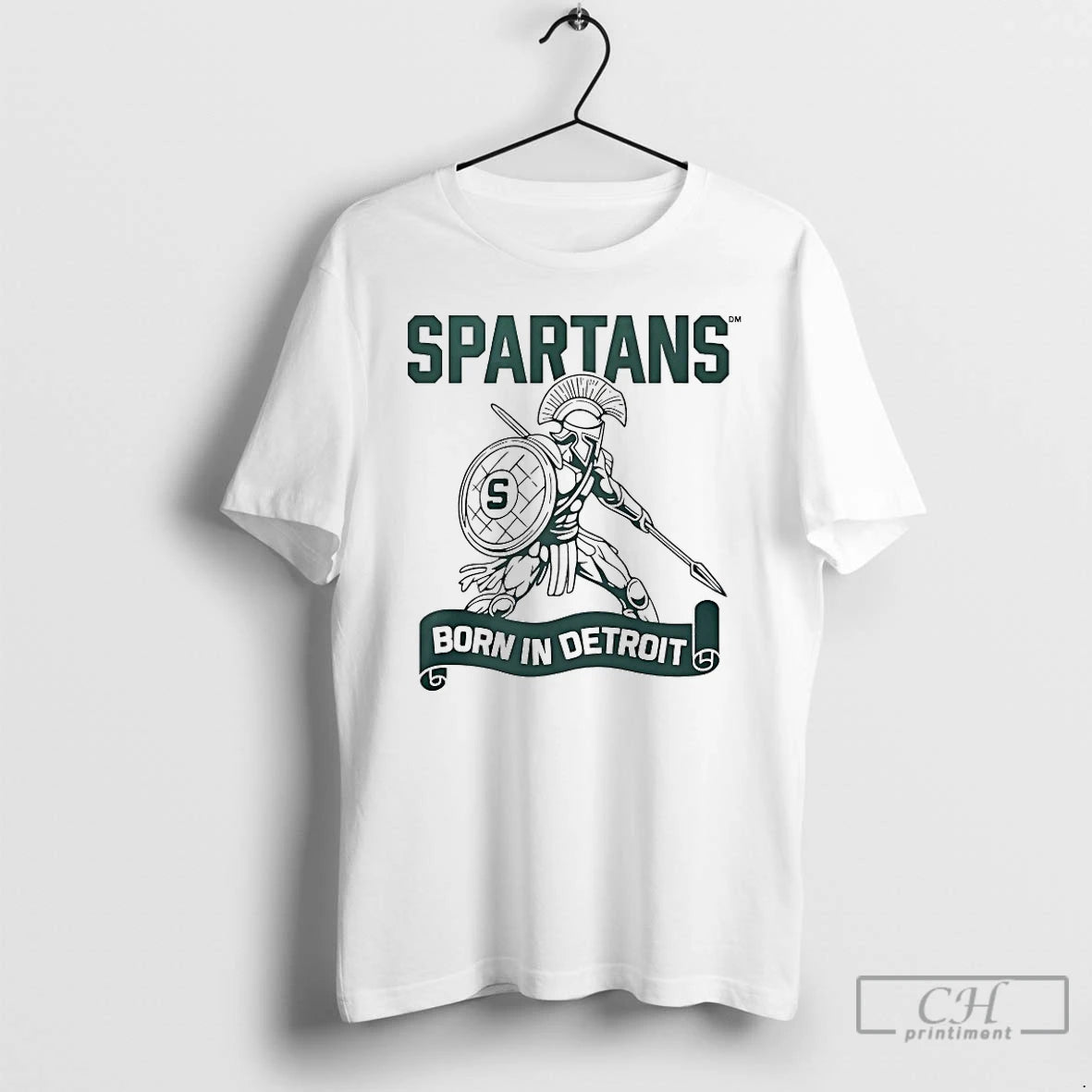 Classic Spartans Born In Detroit T-Shirts, Hoodie, Sweatshirt | PopFlextees.com