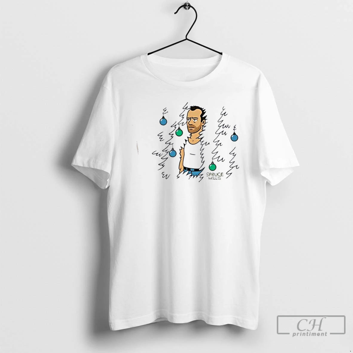 Classic Spruce Willis Christmas Jumper T-Shirts, Hoodie, Sweatshirt | PopFlextees.com