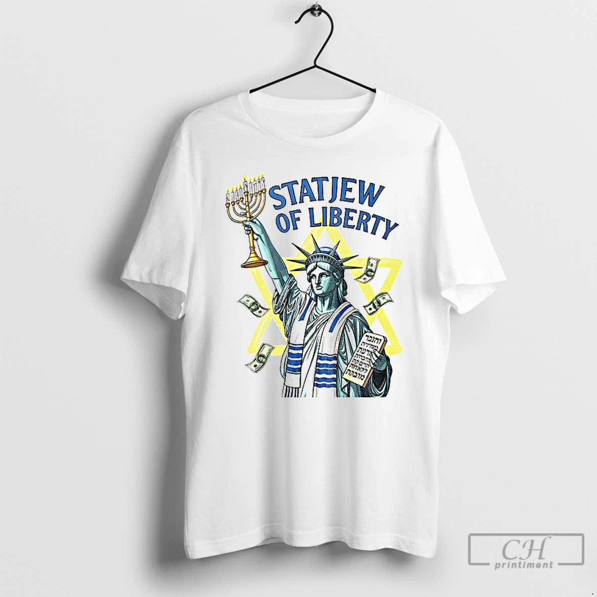 Classic Statjew Of Liberty Jewish Statue Of Liberty Parody T-Shirts, Hoodie, Sweatshirt | PopFlextees.com
