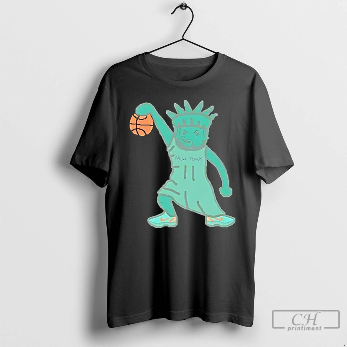 Classic Statue Of Liberty Of Jalen Brunson Caricature T-Shirts, Hoodie, Sweatshirt | PopFlextees.com