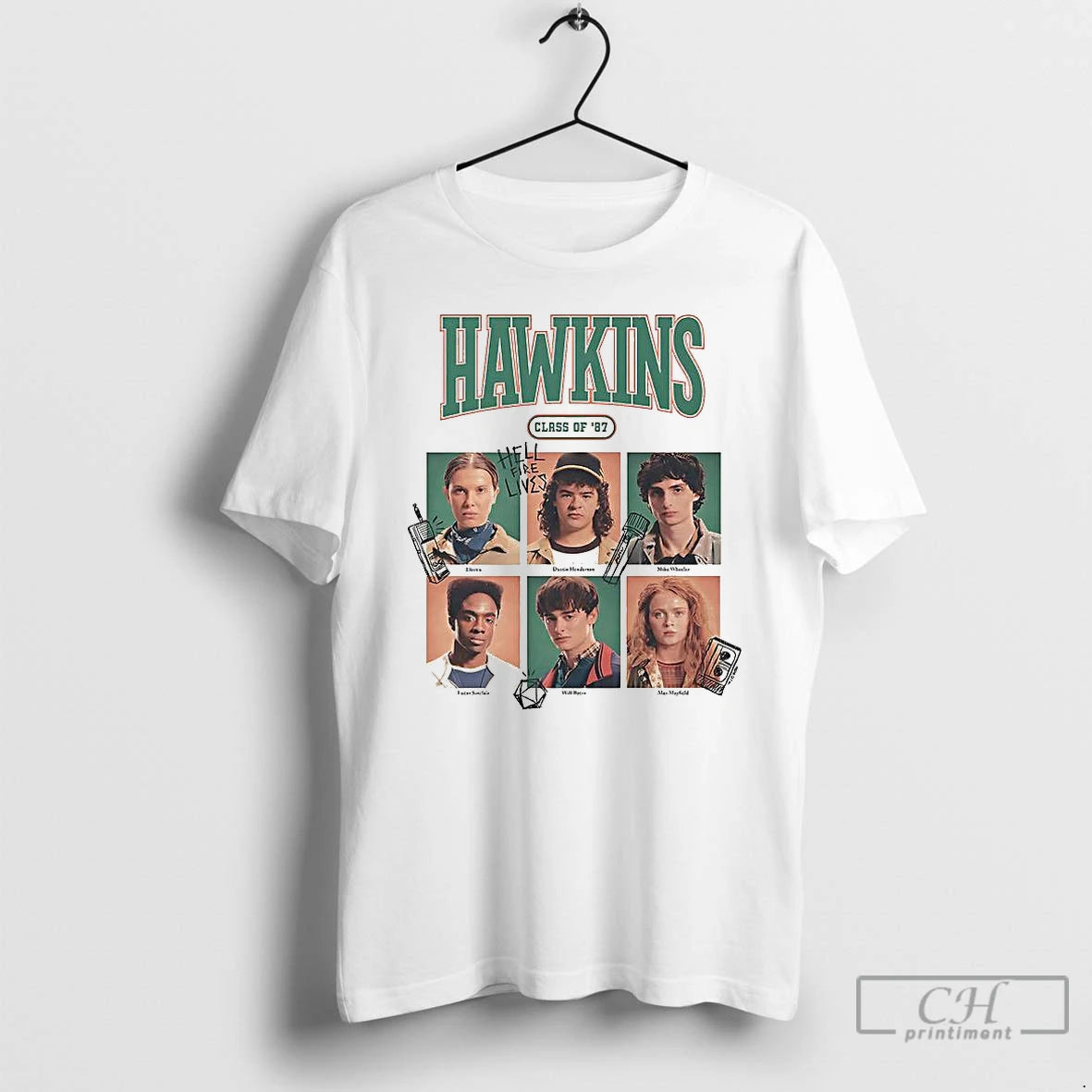 Classic Stranger Thing Hawkins High School Class Of 87 Hellfire Lives 1987 Group Tour T-Shirts, Hoodie, Sweatshirt