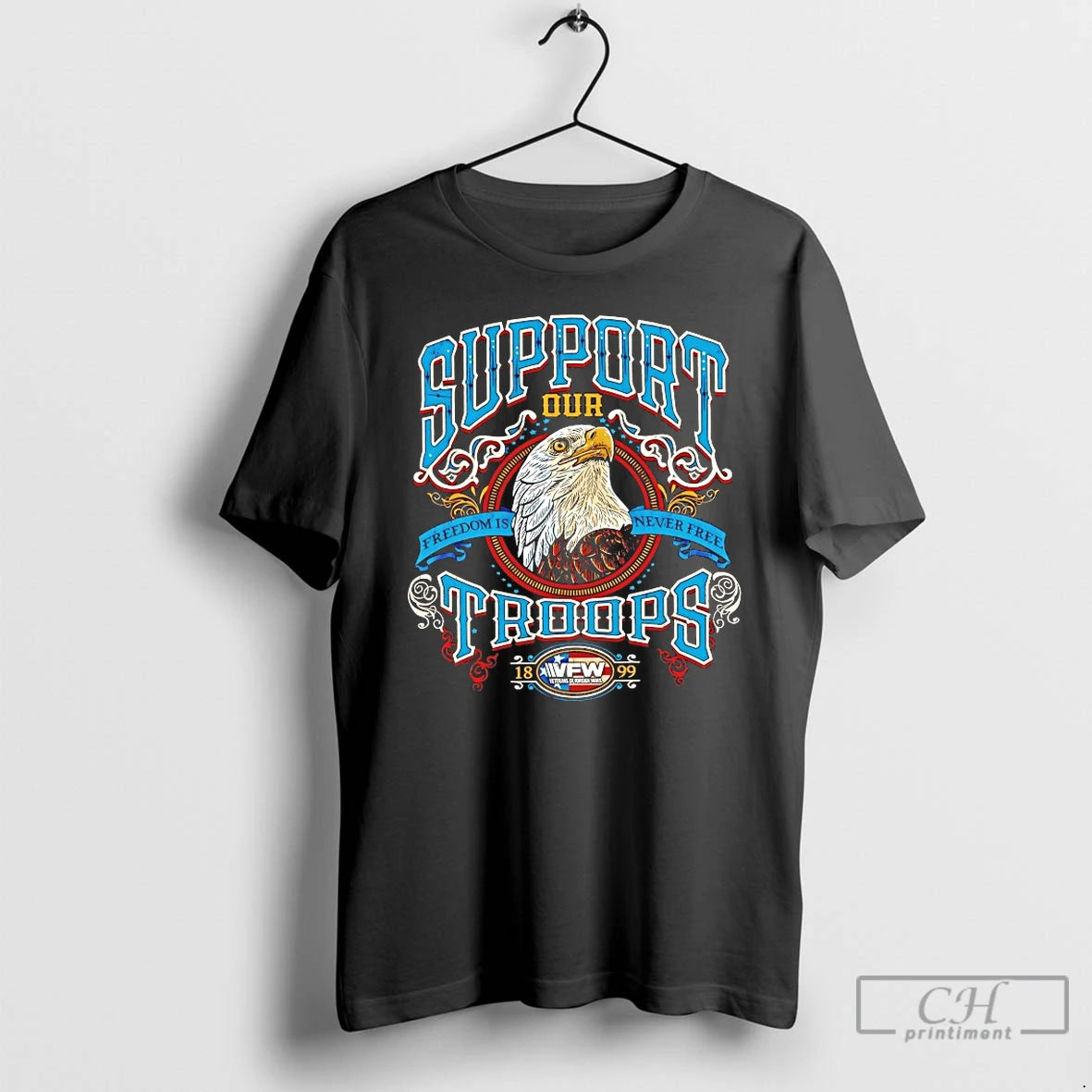 Classic Support Our Troops Freedom Is Never Free 1899 T-Shirts, Hoodie, Sweatshirt | PopFlextees.com