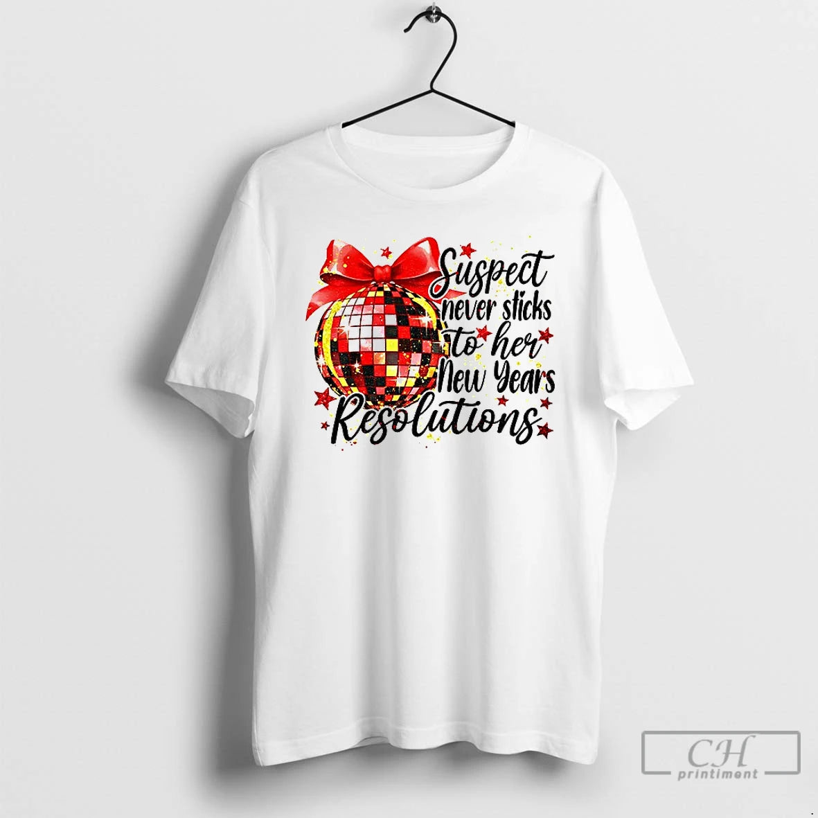 Classic Suspect Never Sticks To Her New Years Resolution New Year 2026 T Shirts Sweater Hoodie, Sweatshirt | PopFlextees.com