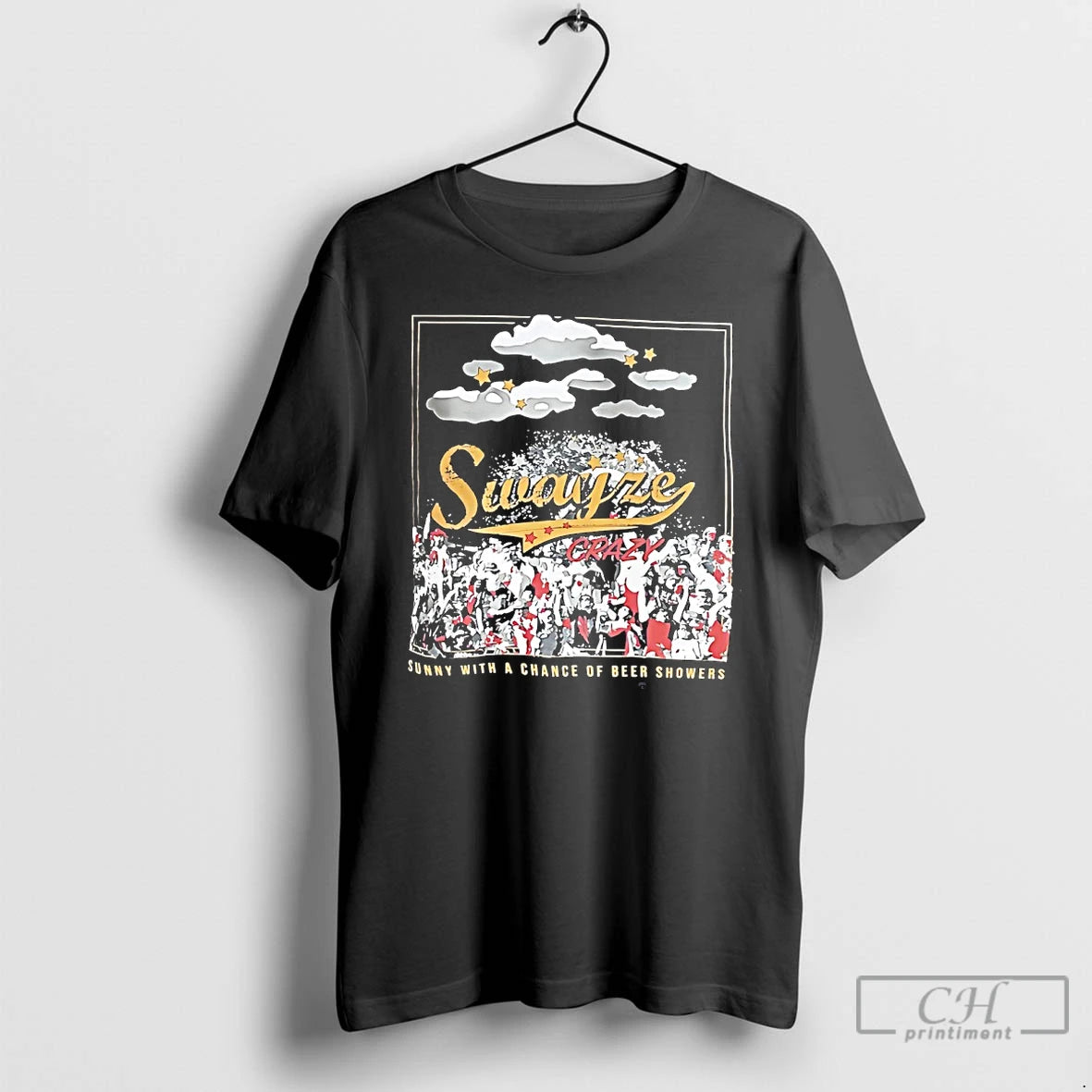 Classic Swayze Crazy Sunny With A Chance Of Beer Showers T-Shirts, Hoodie, Sweatshirt | PopFlextees.com