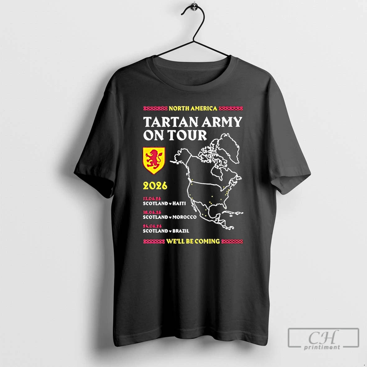 Classic Tartan Army On Tour 2026 Well Be Coming T-Shirts, Hoodie, Sweatshirt | PopFlextees.com