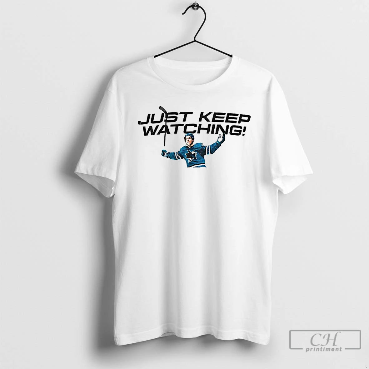 Classic Tate Mcrae San Jose Sharks Just Keep Watching T-Shirts, Hoodie, Sweatshirt | PopFlextees.com