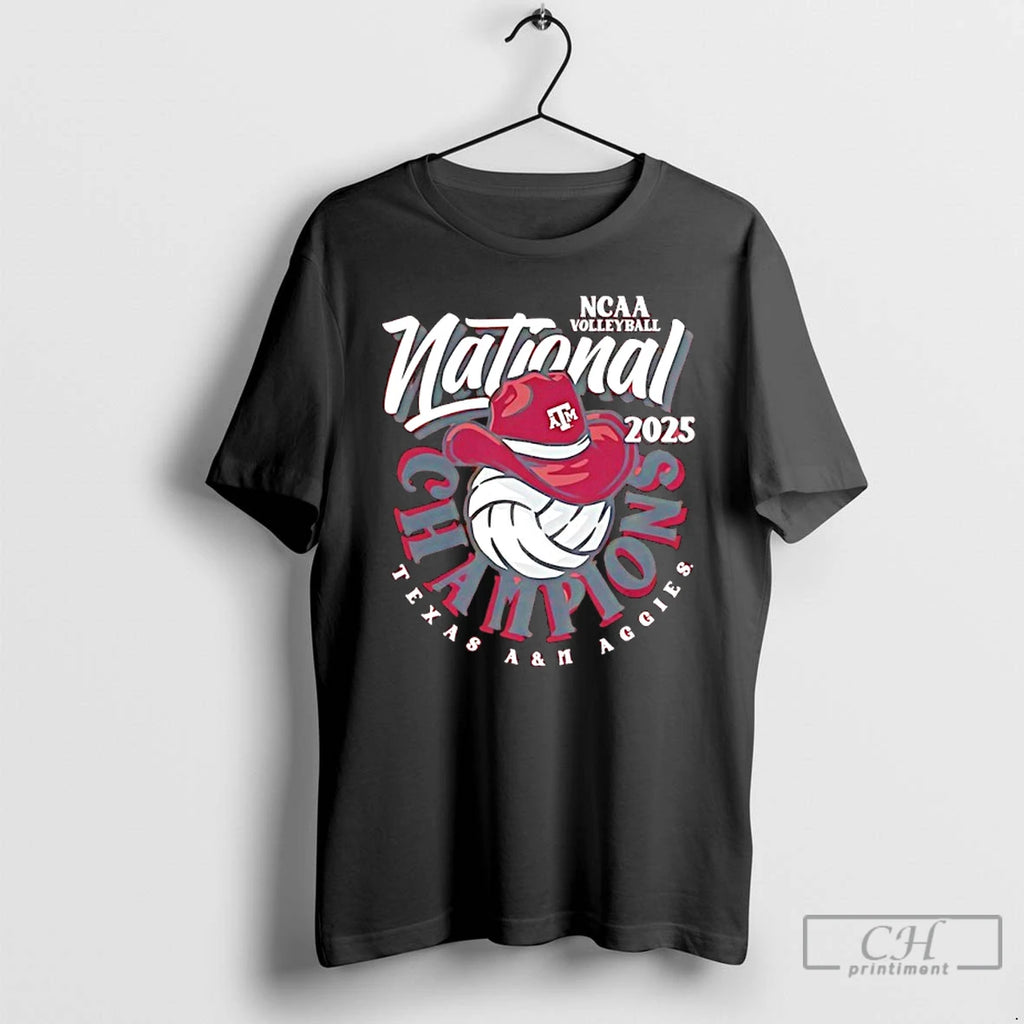 Classic Texas Am Aggies Womens Volleyball National Champions 2025 Hat T-Shirts, Hoodie, Sweatshirt | PopFlextees.com