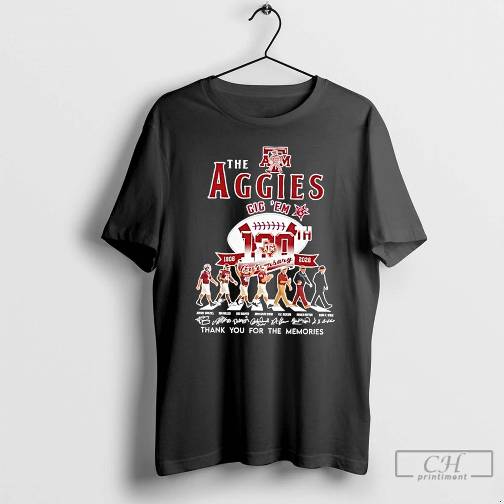 Classic Texas Am Aggies Gig Em 120 Anniversary 1908 2026 Dana X Bible And Legends T-Shirts, Hoodie, Sweatshirt