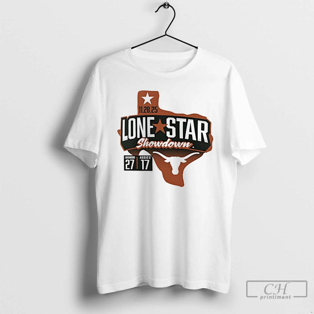 Classic Texas Longhorns Beat Texas Am Aggies 27 17 Win 2025 Lone Star Showdown T-Shirts, Hoodie, Sweatshirt | PopFlextees.com