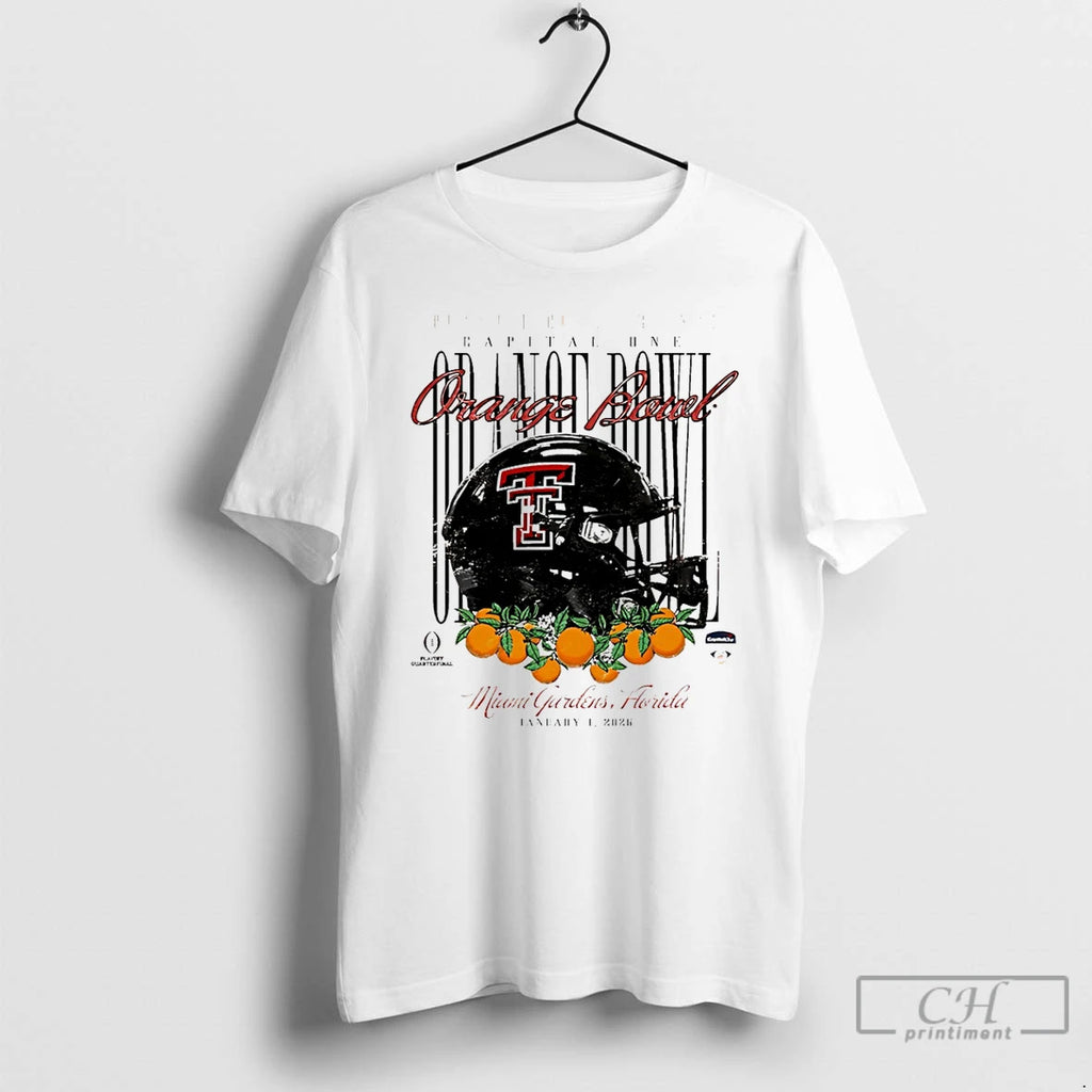 Classic Texas Tech Red Raiders 2026 Orange Bowl Helmet T-Shirts, Hoodie, Sweatshirt | PopFlextees.com