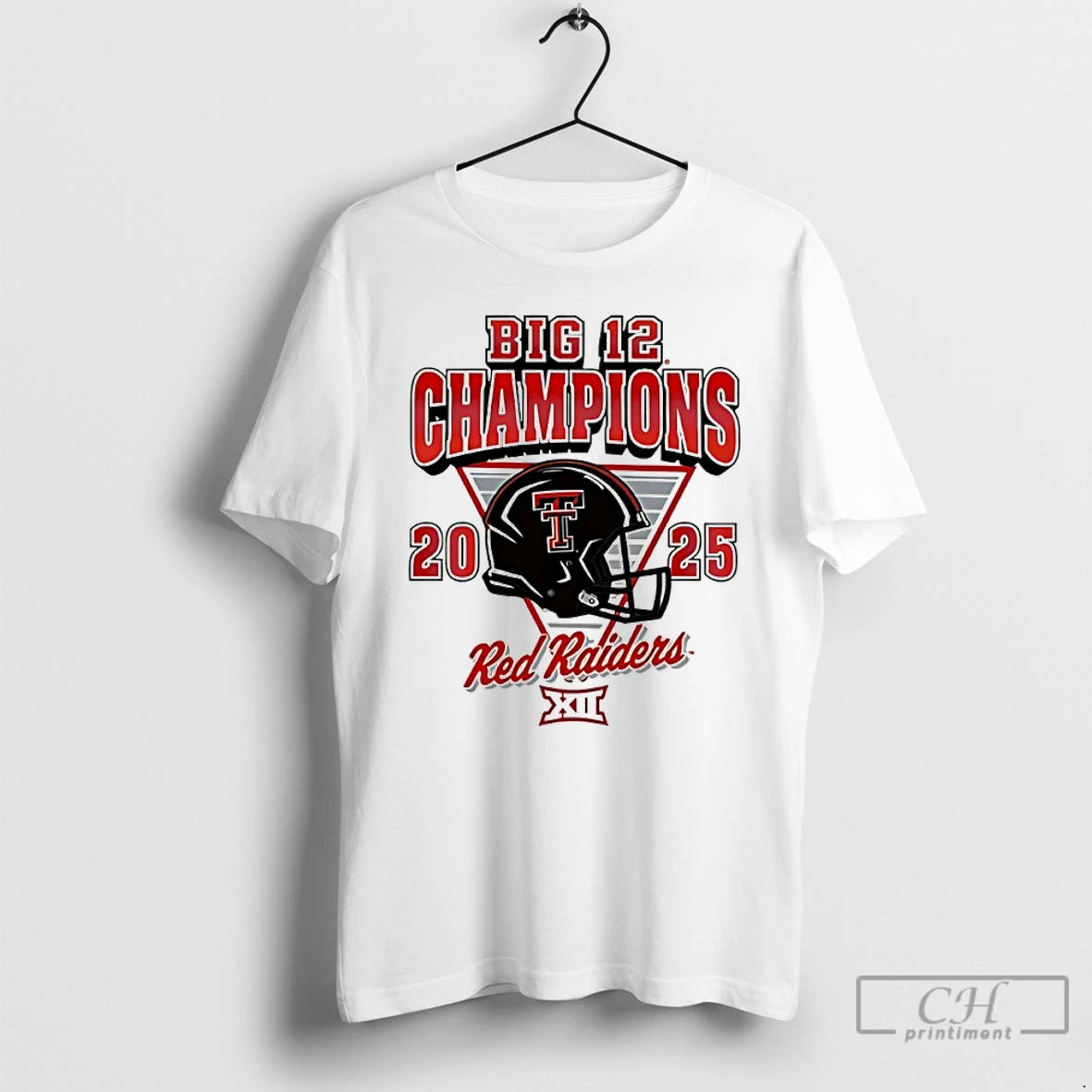 Classic Texas Tech Red Raiders Big 12 Football Champions Helmet 2025 T-Shirts, Hoodie, Sweatshirt | PopFlextees.com
