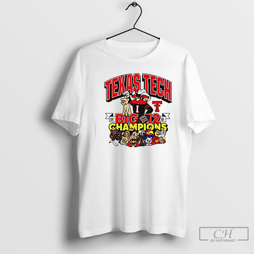 Classic Texas Tech Red Raiders Mascot Big 12 Conference Champions 2025 T-Shirts, Hoodie, Sweatshirt | PopFlextees.com