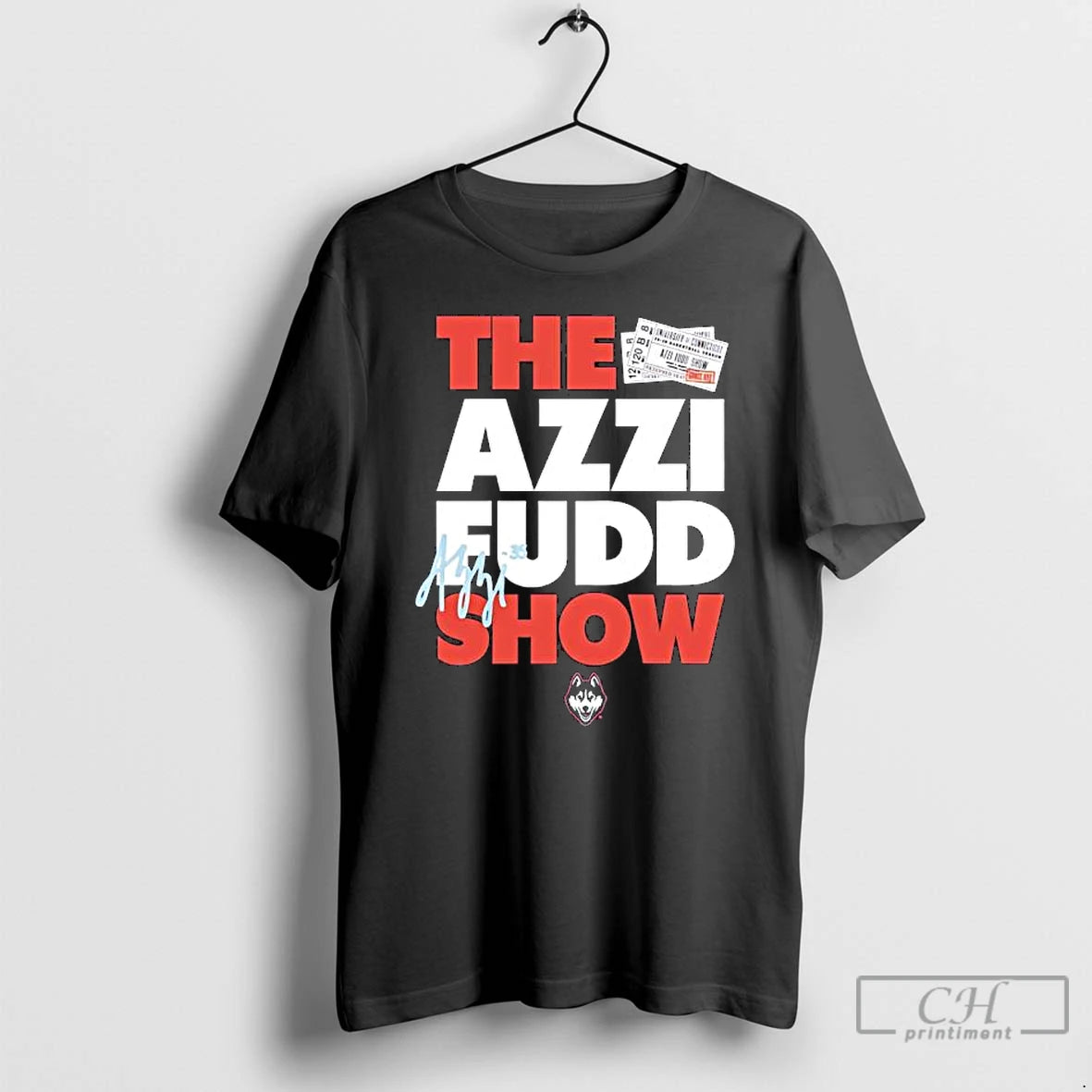 Classic The Azzi Fudd Show Uconn Huskies Logo T-Shirts, Hoodie, Sweatshirt | PopFlextees.com